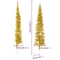 vidaXL Künstlicher Halb-Weihnachtsbaum mit Ständer Schlank Gold 240 cm vidaXL Künstlicher Halb-Weihnachtsbaum mit Ständer Schlank Gold 240 cm
