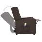 vidaXL Massagesessel mit Aufstehhilfe Dunkelbraun Stoff vidaXL Massagesessel mit Aufstehhilfe Dunkelbraun Stoff