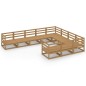 vidaXL 10-tlg. Garten-Lounge-Set Massivholz Kiefer vidaXL 10-tlg. Garten-Lounge-Set Massivholz Kiefer