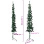 vidaXL Künstlicher Halb-Weihnachtsbaum mit Ständer Schlank Grün 180 cm vidaXL Künstlicher Halb-Weihnachtsbaum mit Ständer Schlank Grün 180 cm
