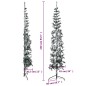 vidaXL Künstlicher Halb-Weihnachtsbaum mit Schnee Schlank 240 cm vidaXL Künstlicher Halb-Weihnachtsbaum mit Schnee Schlank 240 cm