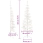 vidaXL Künstlicher Halb-Weihnachtsbaum mit Ständer Schlank Weiß 180 cm vidaXL Künstlicher Halb-Weihnachtsbaum mit Ständer Schlank Weiß 180 cm