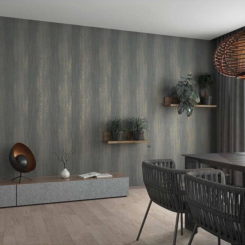 Topchic Tapete Stripes Effect Metallic-Grau Topchic Tapete Stripes Effect Metallic-Grau