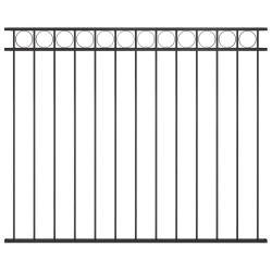 vidaXL Zaunfeld Stahl 1,7x1,5 m Schwarz
