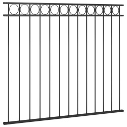 vidaXL Zaunfeld Stahl 1,7x1,5 m Schwarz