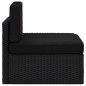 Modulares Sofa-Eckteil mit Armlehne (links) Poly Rattan Schwarz Modulares Sofa-Eckteil mit Armlehne (links) Poly Rattan Schwarz
