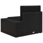 Modulares Sofa-Eckteil mit Armlehne (links) Poly Rattan Schwarz Modulares Sofa-Eckteil mit Armlehne (links) Poly Rattan Schwarz