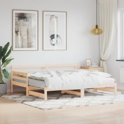 vidaXL Tagesbett Ausziehbar 90x190 cm Massivholz Kiefer