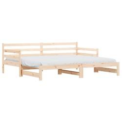vidaXL Tagesbett Ausziehbar 90x190 cm Massivholz Kiefer