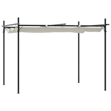 vidaXL Pergola mit Schiebedach Creme 295x292x230 cm