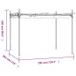 vidaXL Pergola mit Schiebedach Creme 295x292x230 cm vidaXL Pergola mit Schiebedach Creme 295x292x230 cm