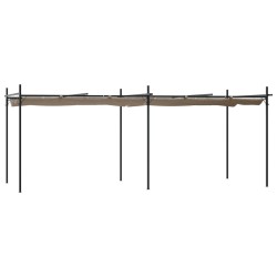 vidaXL Pergola mit Schiebedach Taupe 589x292x230 cm