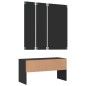 vidaXL Flurmöbel-Set Schwarz Holzwerkstoff vidaXL Flurmöbel-Set Schwarz Holzwerkstoff