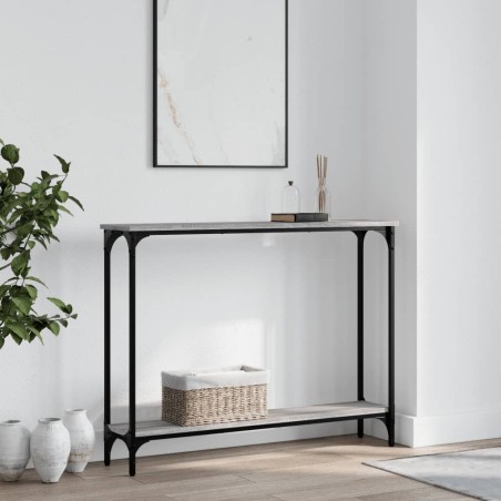 vidaXL Konsolentisch Grau Sonoma 100x22,5x75 cm Holzwerkstoff