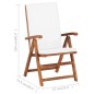 Garten-Liegestühle 2 Stk. mit Auflagen Massivholz Teak Garten-Liegestühle 2 Stk. mit Auflagen Massivholz Teak