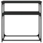 vidaXL Konsolentisch Schwarz 75x35,5x75 cm Holzwerkstoff