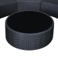6-tlg. Garten-Lounge-Set mit Auflagen Poly Rattan Schwarz 6-tlg. Garten-Lounge-Set mit Auflagen Poly Rattan Schwarz