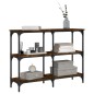 vidaXL Konsolentisch Räuchereiche 100x29x75 cm Holzwerkstoff vidaXL Konsolentisch Räuchereiche 100x29x75 cm Holzwerkstoff