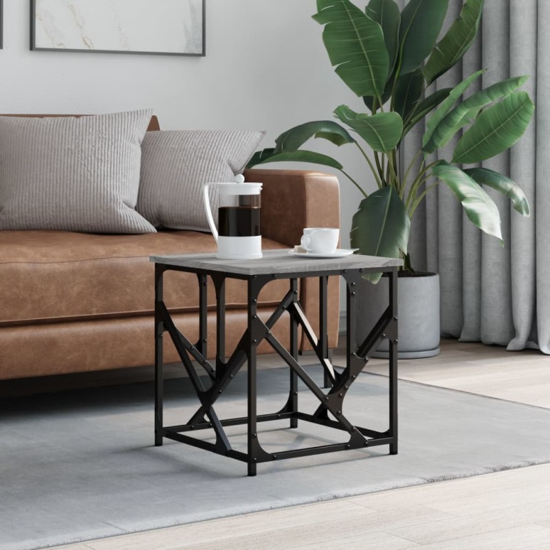 vidaXL Couchtisch Grau Sonoma 45x45x47,5 cm Holzwerkstoff vidaXL Couchtisch Grau Sonoma 45x45x47,5 cm Holzwerkstoff