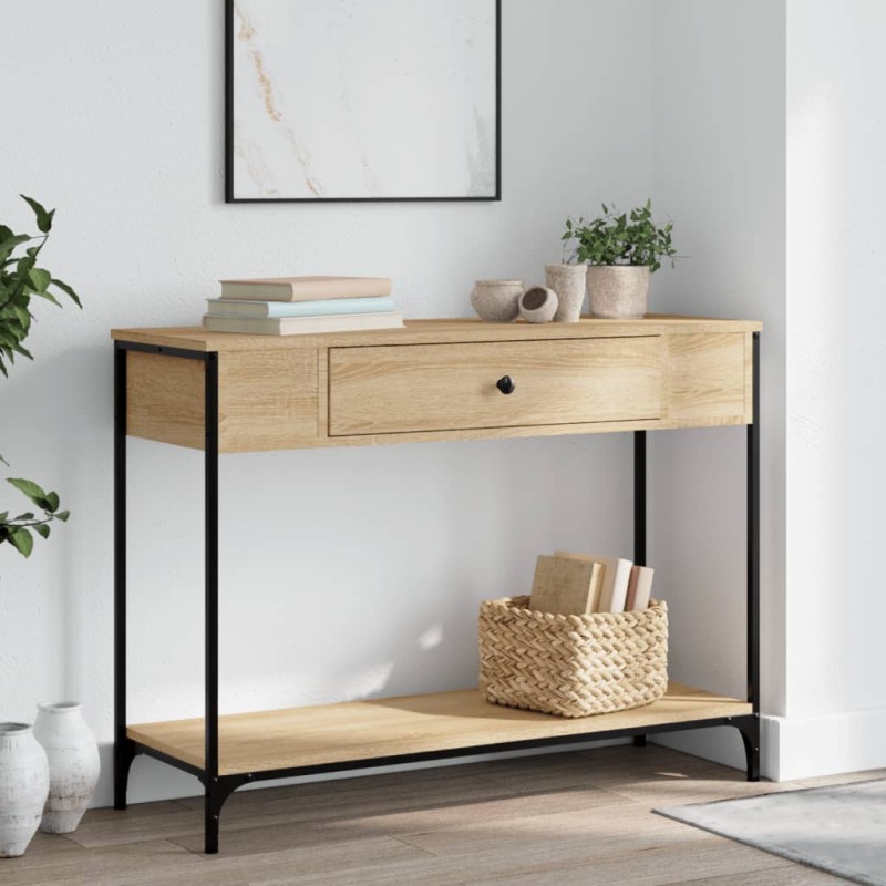 vidaXL Konsolentisch Sonoma-Eiche 100x34,5x75 cm Holzwerkstoff vidaXL Konsolentisch Sonoma-Eiche 100x34,5x75 cm Holzwerkstoff