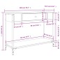 vidaXL Konsolentisch Grau Sonoma 100x34,5x75 cm Holzwerkstoff vidaXL Konsolentisch Grau Sonoma 100x34,5x75 cm Holzwerkstoff