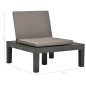vidaXL Garten-Lounge-Stuhl mit Sitzpolster Kunststoff Anthrazit vidaXL Garten-Lounge-Stuhl mit Sitzpolster Kunststoff Anthrazit