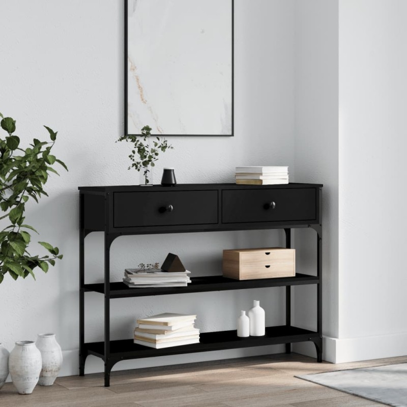 vidaXL Konsolentisch Schwarz 100x25x75 cm Holzwerkstoff vidaXL Konsolentisch Schwarz 100x25x75 cm Holzwerkstoff