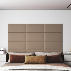 vidaXL Wandpaneele 12 Stk. Cappuccino-Braun 60x30cm Kunstleder 2,16 m²