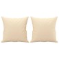 vidaXL Zierkissen 2 Stk. Creme 40x40 cm Stoff vidaXL Zierkissen 2 Stk. Creme 40x40 cm Stoff