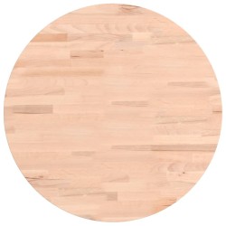 vidaXL Tischplatte Ø50x1,5 cm Rund Massivholz Buche