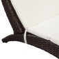 Klappbare Sonnenliege mit Auflage Poly Rattan Braun Klappbare Sonnenliege mit Auflage Poly Rattan Braun
