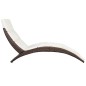 Klappbare Sonnenliege mit Auflage Poly Rattan Braun Klappbare Sonnenliege mit Auflage Poly Rattan Braun