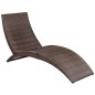 Klappbare Sonnenliege mit Auflage Poly Rattan Braun Klappbare Sonnenliege mit Auflage Poly Rattan Braun