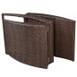 Klappbare Sonnenliege mit Auflage Poly Rattan Braun Klappbare Sonnenliege mit Auflage Poly Rattan Braun
