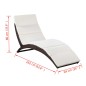 Klappbare Sonnenliege mit Auflage Poly Rattan Braun Klappbare Sonnenliege mit Auflage Poly Rattan Braun