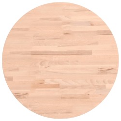 vidaXL Tischplatte Ø50x2,5 cm Rund Massivholz Buche