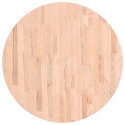 vidaXL Tischplatte Ø70x2,5 cm Rund Massivholz Buche