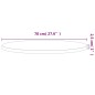 vidaXL Tischplatte Ø70x2,5 cm Rund Massivholz Buche vidaXL Tischplatte Ø70x2,5 cm Rund Massivholz Buche