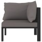Sofa-Eckelement mit Linker Armlehne Poly Rattan Anthrazit Sofa-Eckelement mit Linker Armlehne Poly Rattan Anthrazit