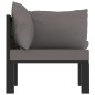 Sofa-Eckelement mit Linker Armlehne Poly Rattan Anthrazit Sofa-Eckelement mit Linker Armlehne Poly Rattan Anthrazit