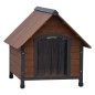@Pet Hundehütte mit Lamellentür Rustique Braun 76x76x72 cm @Pet Hundehütte mit Lamellentür Rustique Braun 76x76x72 cm