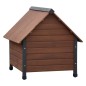 @Pet Hundehütte mit Lamellentür Rustique Braun 76x76x72 cm @Pet Hundehütte mit Lamellentür Rustique Braun 76x76x72 cm