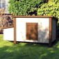 @Pet Hühnerstall Outdoor 136x74,5x75 cm Holz Weiß und Braun @Pet Hühnerstall Outdoor 136x74,5x75 cm Holz Weiß und Braun