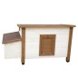 @Pet Hühnerstall Outdoor 136x74,5x75 cm Holz Weiß und Braun @Pet Hühnerstall Outdoor 136x74,5x75 cm Holz Weiß und Braun