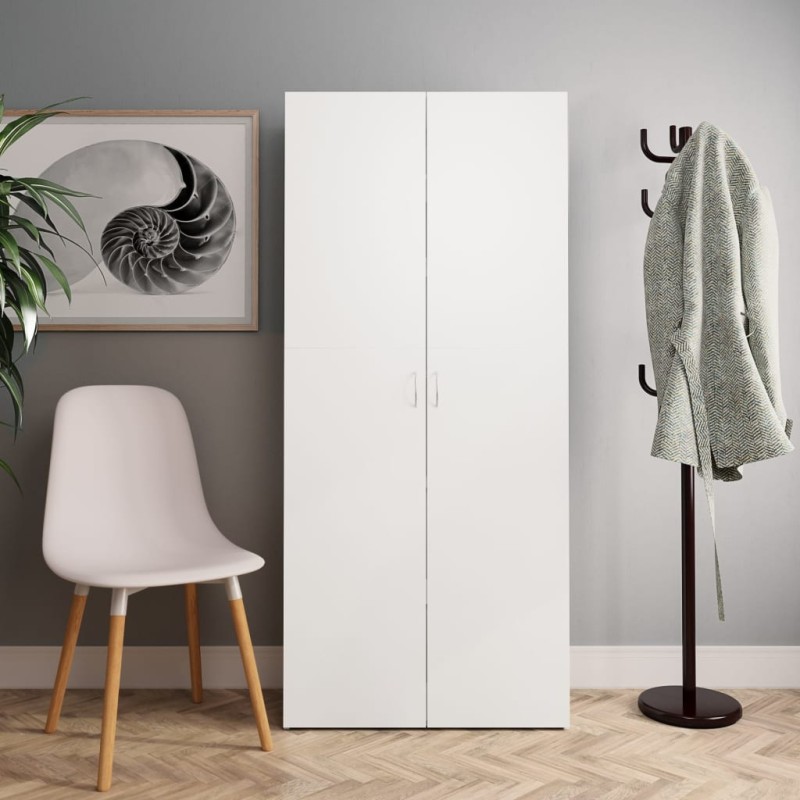 vidaXL Schuhschrank Weiß 80x35,5x180 cm Holzwerkstoff vidaXL Schuhschrank Weiß 80x35,5x180 cm Holzwerkstoff