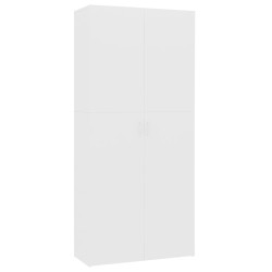 vidaXL Schuhschrank Weiß 80x35,5x180 cm Holzwerkstoff