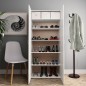 vidaXL Schuhschrank Weiß 80x35,5x180 cm Holzwerkstoff vidaXL Schuhschrank Weiß 80x35,5x180 cm Holzwerkstoff