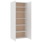 vidaXL Schuhschrank Weiß 80x35,5x180 cm Holzwerkstoff vidaXL Schuhschrank Weiß 80x35,5x180 cm Holzwerkstoff