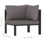 Sofa-Eckelement mit Linker Armlehne Poly Rattan Anthrazit Sofa-Eckelement mit Linker Armlehne Poly Rattan Anthrazit