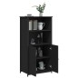 vidaXL Highboard Schwarz 62x36x121,5 cm Holzwerkstoff vidaXL Highboard Schwarz 62x36x121,5 cm Holzwerkstoff